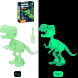 Charger l&#39;image dans la galerie, Glow in the Dark Dinosaur DIY Take Apart Fluorescent Skeleton Educational Toy for Kids T Rex