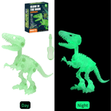 Charger l&#39;image dans la galerie, Glow in the Dark Dinosaur DIY Take Apart Fluorescent Skeleton Educational Toy for Kids Velociraptor