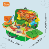Charger l&#39;image dans la galerie, 24 PCS Dinosaur Play Dough Kit with 8 Colors Mud, Tools, Creation Toys for Kids Suitcase