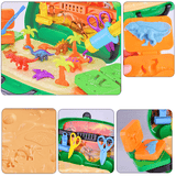 Charger l&#39;image dans la galerie, 24 PCS Dinosaur Play Dough Set Portable 8 Colors Mud Kit with Tools Creation Toys for Kids Suitcase