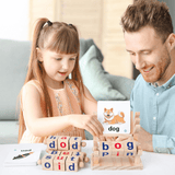 Charger l&#39;image dans la galerie, Wooden Matching Letter Game Toy 40 Words Flash Cards for 3+ Years Child 1 Set