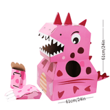 Charger l&#39;image dans la galerie, Dinosaur Cardboard Box DIY Wearable Trex Carton Kindergarten Performance Cosplay Costume Pink+Claw
