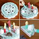 Charger l&#39;image dans la galerie, Wooden Birthday Cake Toy (1-5 Years) with Dinosaur Candles