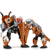 Charger l&#39;image dans la galerie, Large Dinosaur Robot Transforming Toys Transform Dinosaurs Action Figures 5 in 1 Playset T-Rex