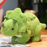 Charger l&#39;image dans la galerie, Dinosaur Stuffed Animal with Embroidery Positive Word on Back Great Gift for Kids Triceratops