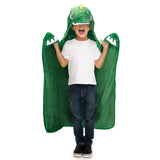 Charger l&#39;image dans la galerie, Name Personalized Dinosaur Ultra Plush Fleece Hooded Throw Blanket Cosplay Costume for Kids
