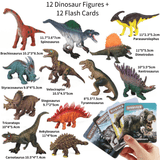 Charger l&#39;image dans la galerie, Dinosaur Flash Cards and Figures Set Children Educational Learning Toy 1 Set