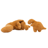 Charger l&#39;image dans la galerie, Dinosaur Chicken Nugget Pillow Set - Mommy Dinosaur and 3 Baby Dinosaurs