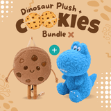 Charger l&#39;image dans la galerie, 11.8&quot; Cute Bobo Dinosaur Stuffed Animal Plush Toy Blue+Cookie Backpack