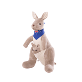 Charger l&#39;image dans la galerie, Personalized Kangaroo Mommy with Baby Plush Stuffed Animal Gray(45cm/17.7in)