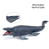 Charger l&#39;image dans la galerie, 11&quot;  Realistic Sea Ocean Series Dinosaur Solid Action Figure Mosasaurus Model Toy Decor Mosasaurus / Mosasaurus Blue