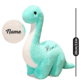 Charger l&#39;image dans la galerie, Dinosaur Stuffed Animal with Embroidery Positive Word on Back Great Gift for Kids Brachiosaurus(Honest)