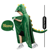 Charger l&#39;image dans la galerie, Name Personalized Dinosaur Ultra Plush Fleece Hooded Throw Blanket Cosplay Costume for Kids Blanket