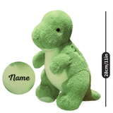 Charger l&#39;image dans la galerie, Dinosaur Stuffed Animal with Embroidery Positive Word on Back Great Gift for Kids T Rex(Courage)