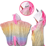 Charger l&#39;image dans la galerie, Name Personalized Dinosaur Ultra Plush 37 Inch Fleece Hoodie Blanket Cosplay Cloak for Kids Unicorn Blanket 140*110cm