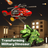 Charger l&#39;image dans la galerie, Transforming Military Dinosaur Tank and Aircraft Fire Bullet Inertial Truck Toy for Kids