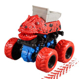 Charger l&#39;image dans la galerie, Dinosaur Stunt Car Engineering Vehicle 4 Wheels Drive Off Road Inertial Excavator Truck Toy Christmas Gifts for Kids Red Dump Truck