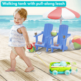 Charger l&#39;image dans la galerie, Dinosaur Sand Toys Beach Toys Set with Basket Molds Digger Scoop Shovel Tank Truck Beach toy set