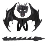Charger l&#39;image dans la galerie, 3D PU Dinosaur Dragon Mask Halloween Party Props Costumes Decoration Black Set