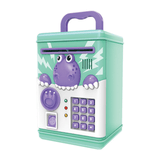 Charger l&#39;image dans la galerie, Electronic Dinosaur Piggy Bank Mini ATM Toys of Kids Savings Machine with Password and Fingerprint Unlocking Green
