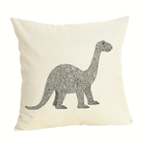 Charger l&#39;image dans la galerie, 18 inch Square Dinosaur Pillow Case Trex Throw Pillow Cover Brachiosaurus