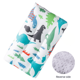 Charger l&#39;image dans la galerie, Cartoon Dinosaur Pillow fro Kids Double Sided Cushion with Minky Dots 30*50cm