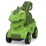Charger l&#39;image dans la galerie, Inertial Take Apart Construction Dinosaur Truck Car T Rex Triceratops Excavator Toy for Kids Green TRex