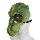 Charger l&#39;image dans la galerie, 3D PU Dinosaur Dragon Mask Halloween Party Props Costumes Decoration Dark Green