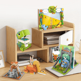 Charger l&#39;image dans la galerie, Fun Desk Series Dinosaur Assembled DIY Building Blocks Set Storage Box Photo Frame