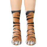 Charger l&#39;image dans la galerie, 3D Printing Funny Animal Foot Hoof Paws Elastic Long Socks Tiger / Children