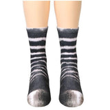Charger l&#39;image dans la galerie, 3D Printing Funny Animal Foot Hoof Paws Elastic Long Socks Zebra / Children