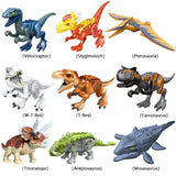 Charger l&#39;image dans la galerie, 5‘’ Mini Dinosaur Jurassic Theme DIY Action Figures Building Blocks Toy Playsets 9 Pack / A Pack