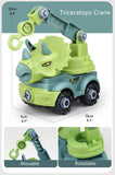 Charger l&#39;image dans la galerie, Inertial Take Apart Construction Dinosaur Truck Car T Rex Triceratops Excavator Toy for Kids