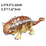 Charger l&#39;image dans la galerie, 5&quot; Mini Dinosaur Jurassic Theme DIY Action Figures Building Blocks Toy Playsets Brown Ankylosaurus / Ankylosaurus