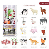 Charger l&#39;image dans la galerie, 12 Pcs Realistic Dinosaur Animal Figures in Tube Educational Toy for Kids Farm Animals