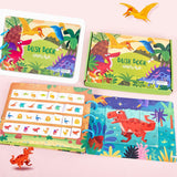 Charger l&#39;image dans la galerie, 14 Themes Dinosaur Busy Book for Kids Preschool Educational Montessori Toys
