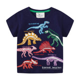 Charger l&#39;image dans la galerie, 2-7 Years Old Kids Luminous T Shirt Dinosaur Animal Shark Pattern Summer Clothing Dinosaur / 2T