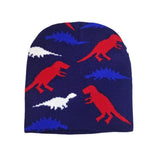Charger l&#39;image dans la galerie, 40-54cm Dinosaur Beanie Knitted Hat Camouflage Warm Winter Hat for Toddler Kids 2-9 Blue Red