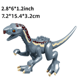 Charger l&#39;image dans la galerie, 5&quot; Mini Dinosaur Jurassic Theme DIY Action Figures Building Blocks Toy Playsets Gray Therinosaurus / Therinosaurus