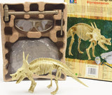Charger l&#39;image dans la galerie, 11 Different Dinosaurs Skeleton Excavation Dig Up DIY Take Apart Dino Fossil Model Kit Toys with Goggles Styracosaurus