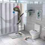 Charger l&#39;image dans la galerie, 3D Dinosaur Bathroom Decor Stall Curtain Lightproof Shower Curtain and Carpet Set