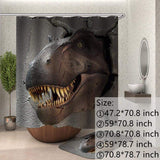 Charger l&#39;image dans la galerie, 3D Dinosaur Lively Shower Curtain Bathroom Decor No Smell 01 / 47.2*70.8 inch