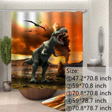 Charger l&#39;image dans la galerie, 3D Dinosaur Lively Shower Curtain Bathroom Decor No Smell 06 / 47.2*70.8 inch