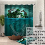 Charger l&#39;image dans la galerie, 3D Dinosaur Lively Shower Curtain Bathroom Decor No Smell 11 / 47.2*70.8 inch
