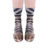 Charger l&#39;image dans la galerie, 3D Printing Funny Animal Foot Hoof Paws Elastic Long Socks Cat / Children
