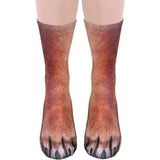 Charger l&#39;image dans la galerie, 3D Printing Funny Animal Foot Hoof Paws Elastic Long Socks Dog / Children