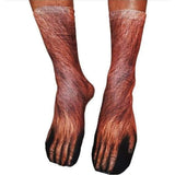 Charger l&#39;image dans la galerie, 3D Printing Funny Animal Foot Hoof Paws Elastic Long Socks Orangutan / Children