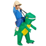 Charger l&#39;image dans la galerie, 3D Stegosaurus Tyrannosaurus Dinosaur Riding Inflatable Imitating Props Costume Children&#39;s Day Halloween Gift