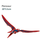 Charger l&#39;image dans la galerie, 5‘’ Mini Dinosaur Jurassic Theme DIY Action Figures Building Blocks Toy Playsets Pterosaur / Red &amp; Blue