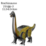 Charger l&#39;image dans la galerie, 5‘’ Mini Dinosaur Jurassic Theme DIY Action Figures Building Blocks Toy Playsets Brachiosaurus / Black